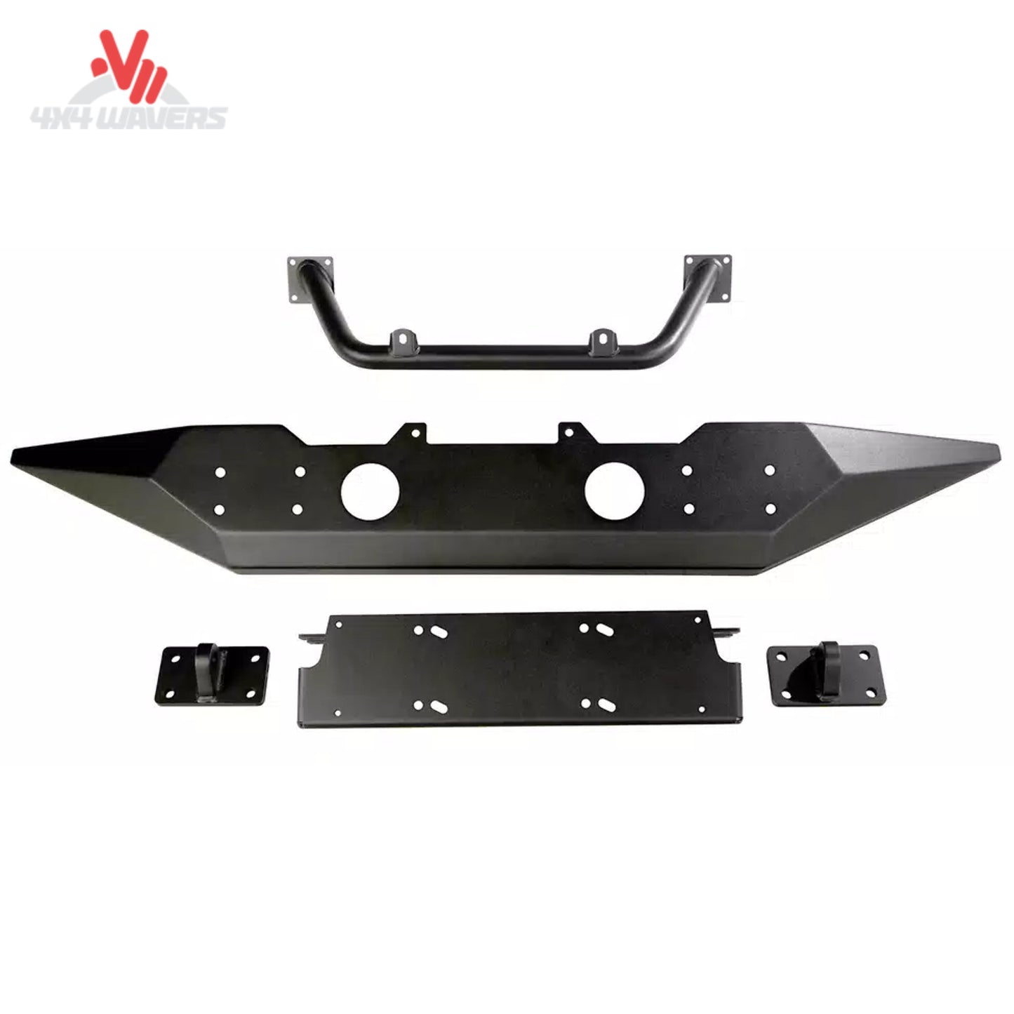 Rugged Ridge Spartan front bumper with overrider for Jeep Wrangler JL and Gladiator JT