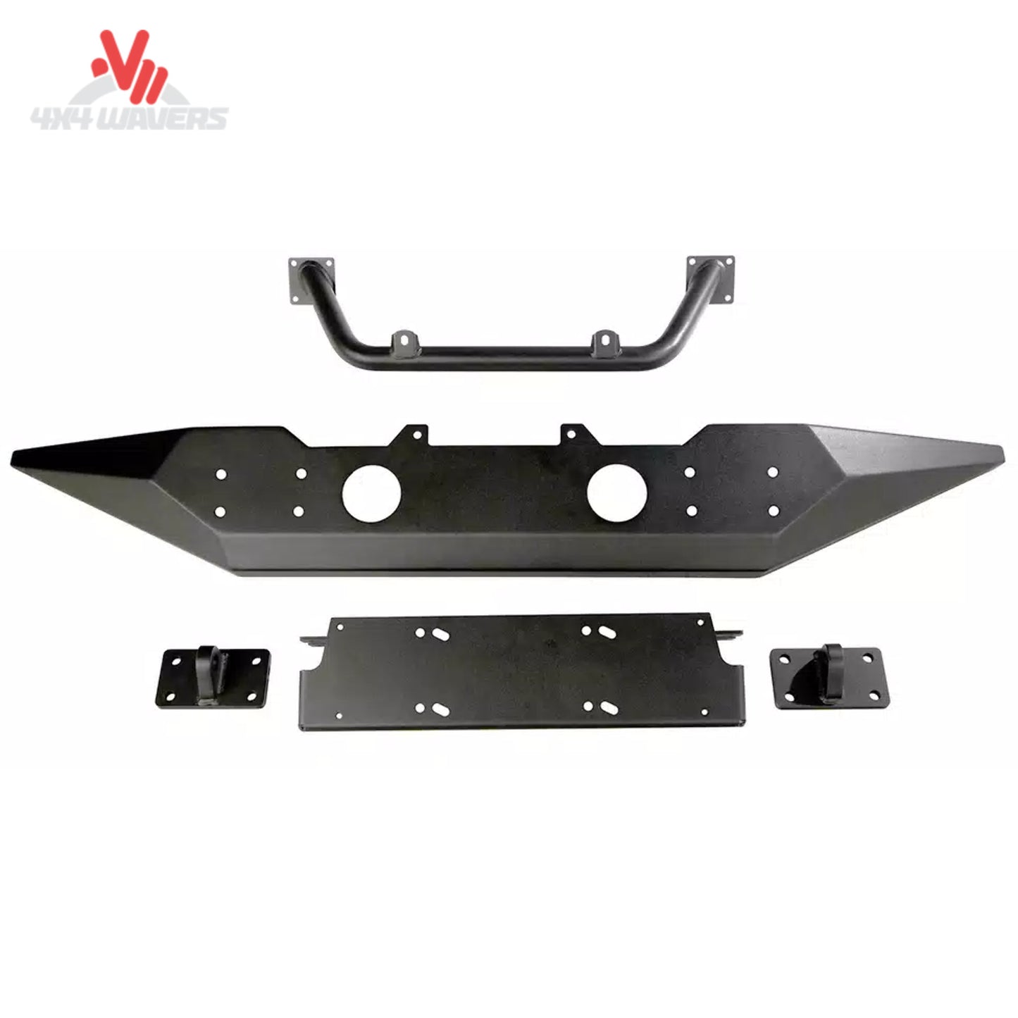 Integrated winch mounting plate on Rugged Ridge Spartan bumper