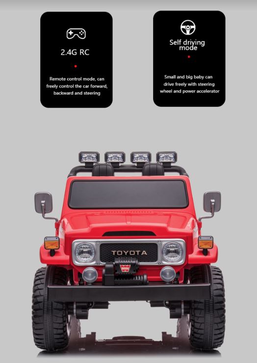 2026 24V Toyota FJ-40 2 Seater Kids Ride On Car with Remote Control DELUXE