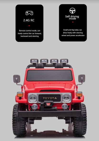 2026 24V Toyota FJ-40 2 Seater Kids Ride On Car with Remote Control DELUXE