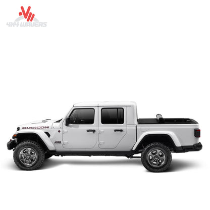 Extra-low-profile hard roll-up cover featuring X15 rails and premium woven canvas finish