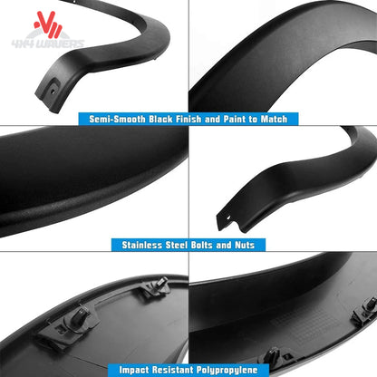 Xtreme OE Style Fender Flares set of 4 for 2009-2014 Ford F-150 truck, showing black durable plastic fender extensions.