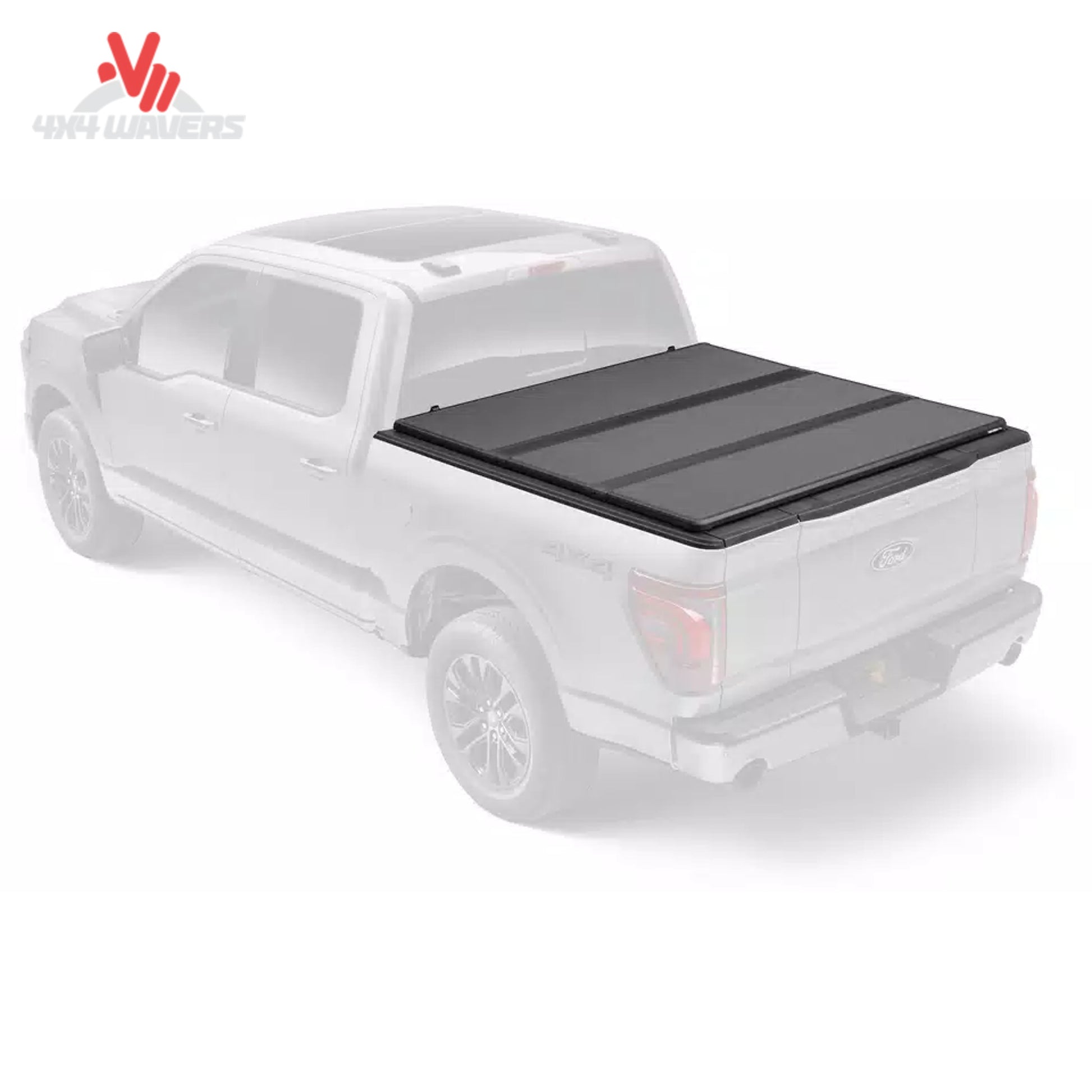 Extang Solid Fold ALX, cubierta rígida tonneau para una Jeep Gladiator JT 2020-2026 con caja de 5 pies, mostrada instalada sobre la caja de la camioneta.
