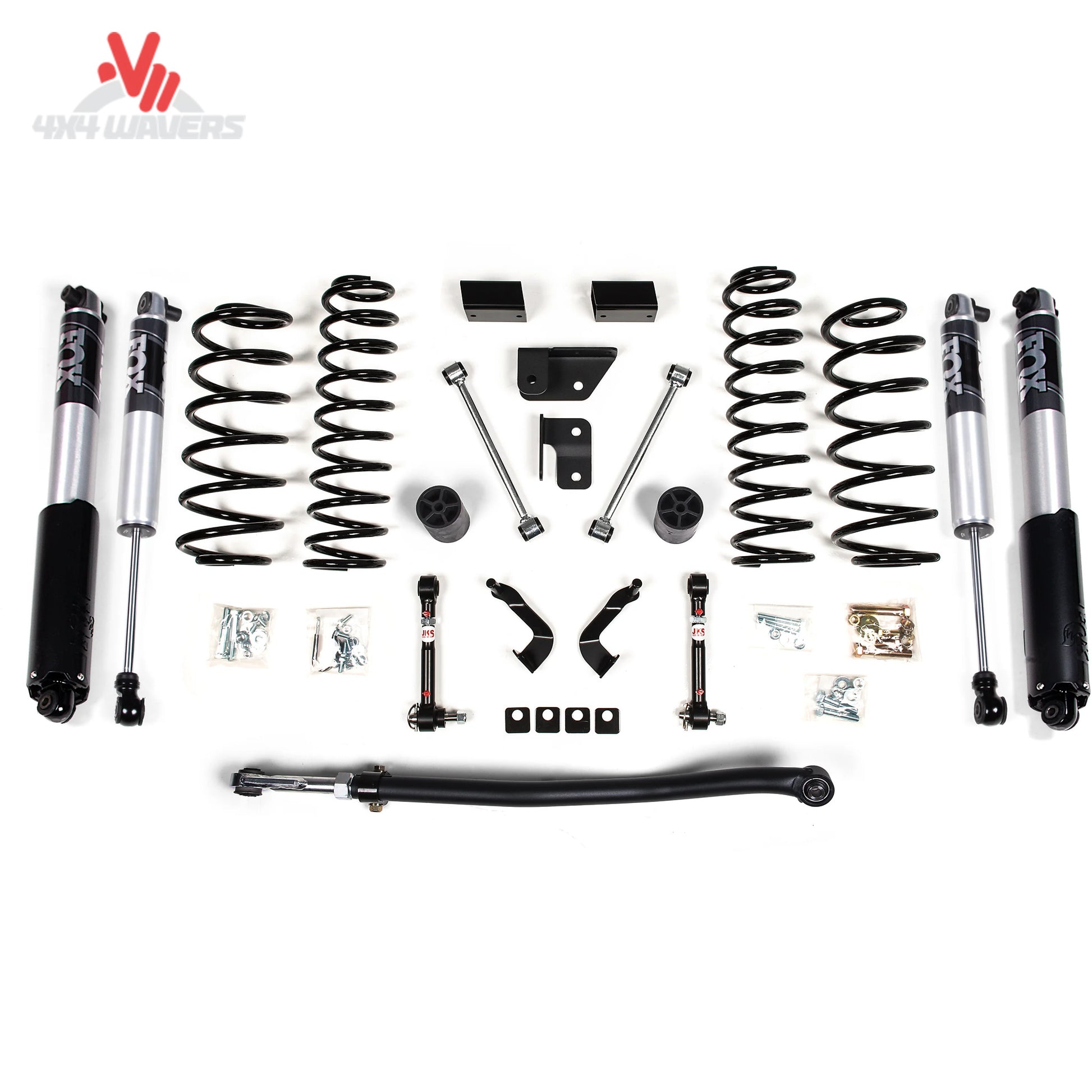 alt
Kit de elevación BDS de 3 pulgadas con amortiguadores NX2 instalado en un Jeep Wrangler JL de 2 puertas 2018-2024, mostrando los componentes de la suspensión.