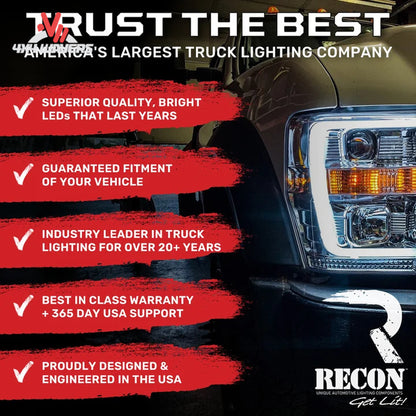 Recon smoked LED tail lights for 2007-2013 Silverado and 2007-2014 HD trucks, showcasing sleek smoked lens and LED lighting.