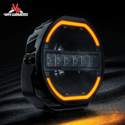 Close-up view of advanced optical elements used in the Strands Skylord 9 driving light