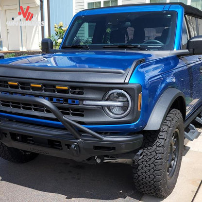 Integrated D-ring recovery mounts on Smittybilt Bronco front bumper