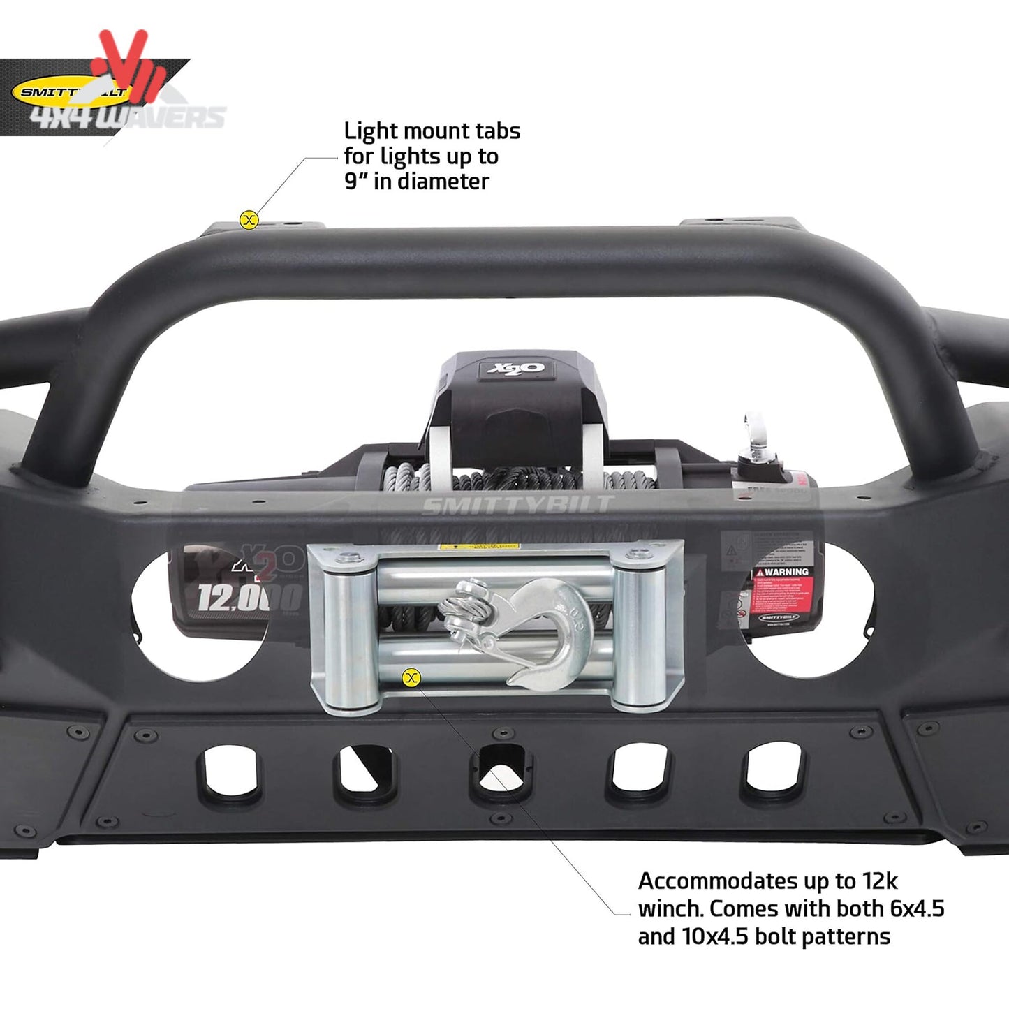 Heavy-duty steel front bumper designed for Jeep Wrangler JL and Gladiator JT off-road protection and winch integration