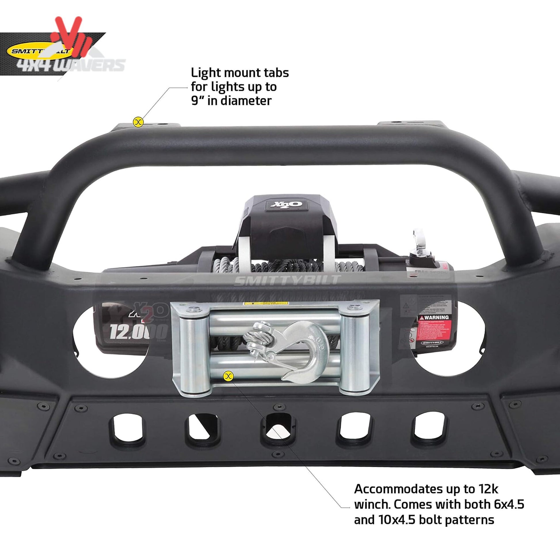 Heavy-duty steel front bumper designed for Jeep Wrangler JL and Gladiator JT off-road protection and winch integration