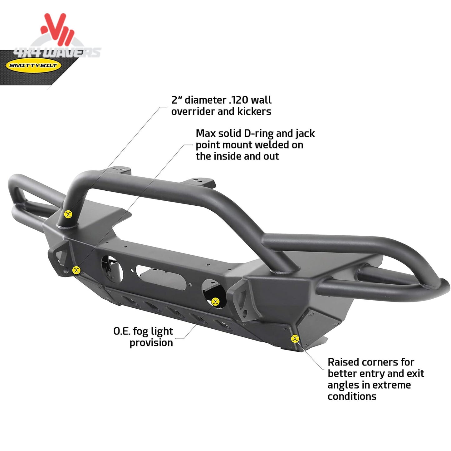 Smittybilt SRC Gen2 front bumper for Jeep Wrangler JL and Gladiator JT