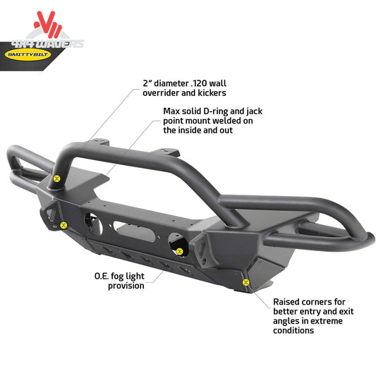 Smittybilt SRC Gen2 front bumper for Jeep Wrangler JL and Gladiator JT
