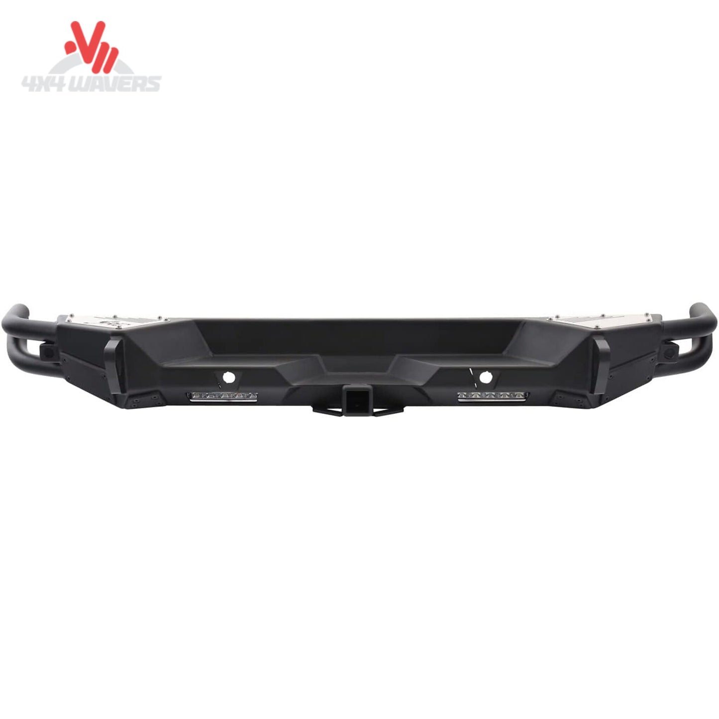 Heavy-duty Smittybilt rear bumper with Class III hitch and recovery points for Jeep Wrangler JL