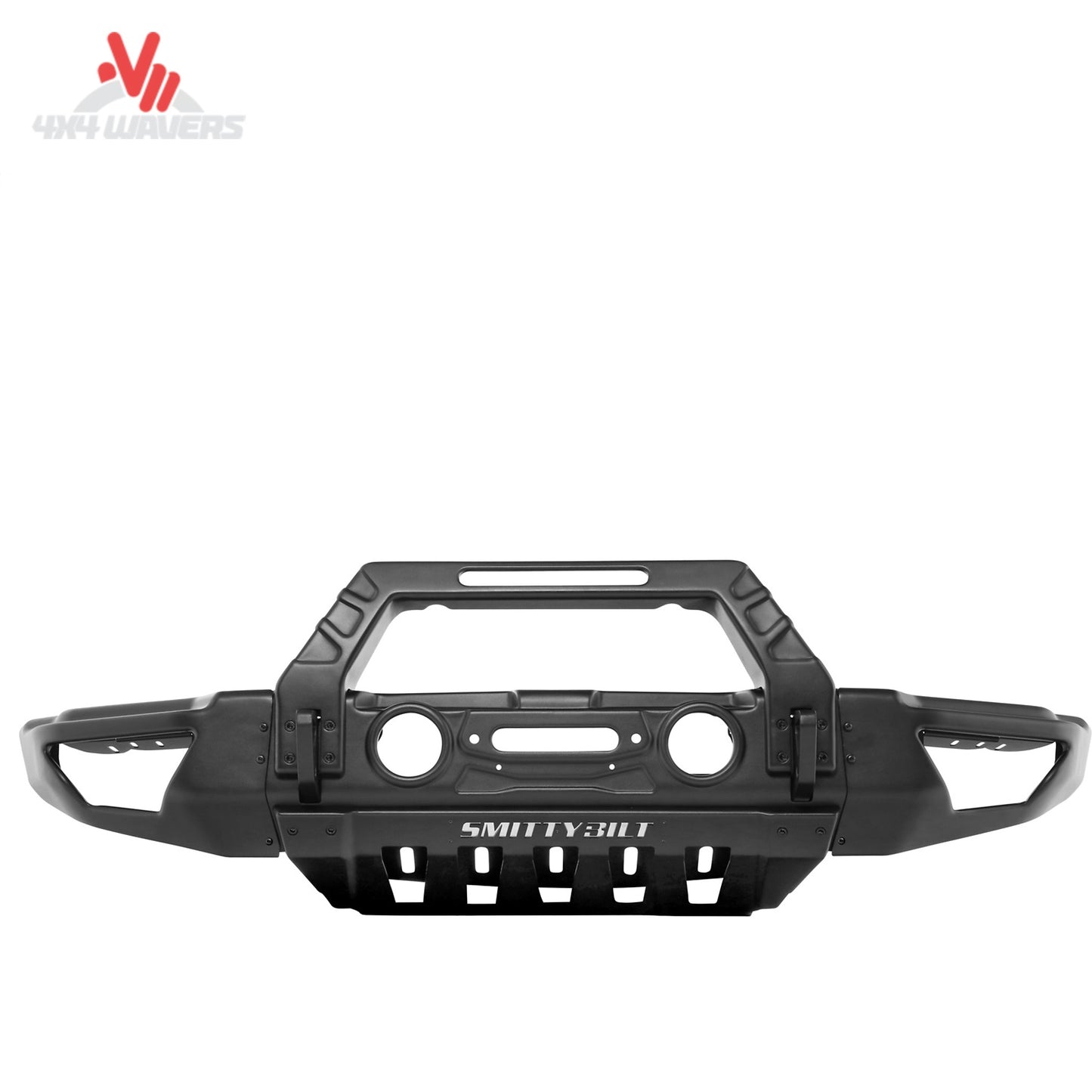 Modular steel bumper wing extensions designed for Smittybilt Stryker bumper systems on Jeep vehicles