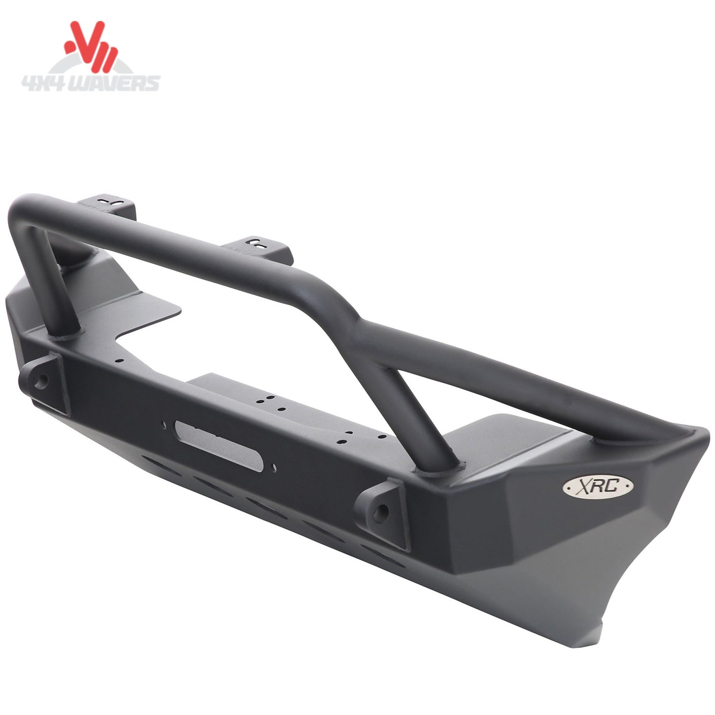 Heavy-duty steel XRC Gen1 bumper featuring built-in winch mounting capability for Jeep Wrangler JL and Gladiator JT