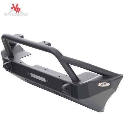 Heavy-duty steel XRC Gen1 bumper featuring built-in winch mounting capability for Jeep Wrangler JL and Gladiator JT