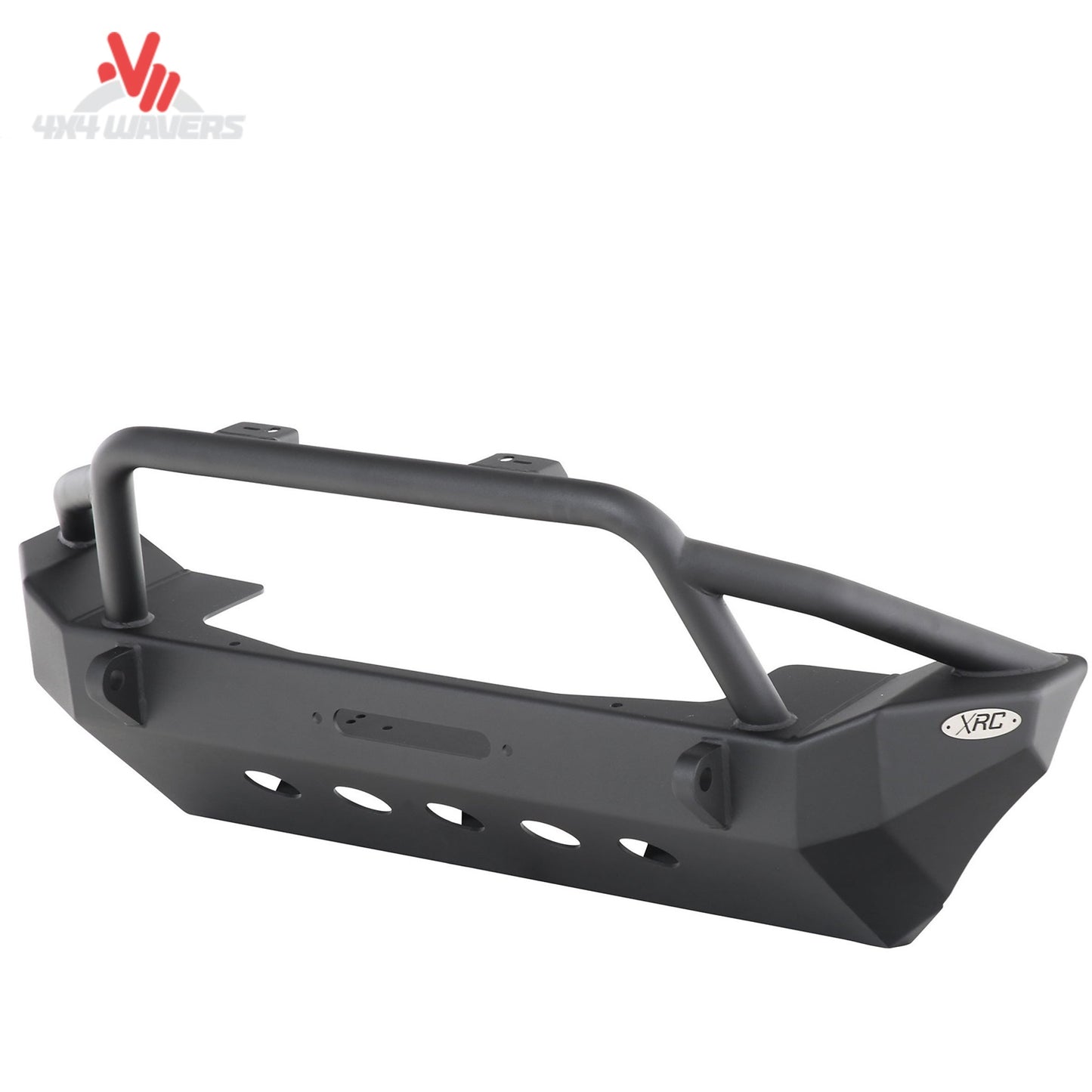 Heavy-duty steel XRC Gen1 bumper featuring built-in winch mounting capability for Jeep Wrangler JL and Gladiator JT