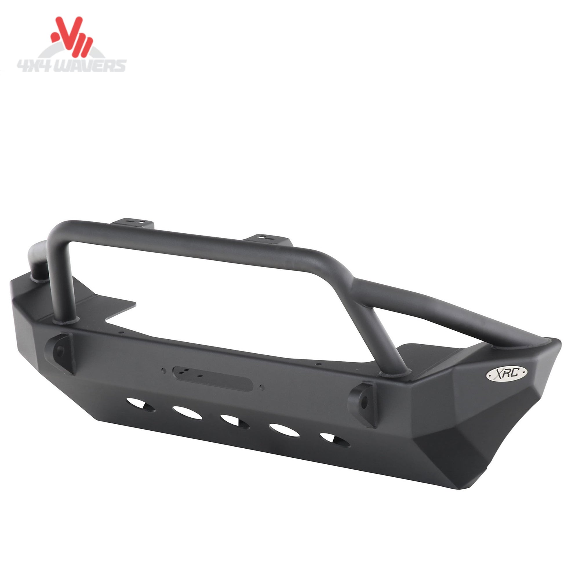 Heavy-duty steel XRC Gen1 bumper featuring built-in winch mounting capability for Jeep Wrangler JL and Gladiator JT