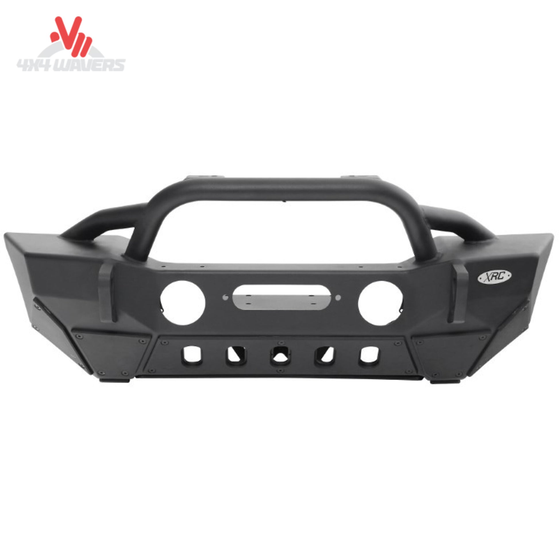 Heavy-duty steel XRC Gen2 front bumper with winch-ready design for Jeep Wrangler JL and Gladiator JT