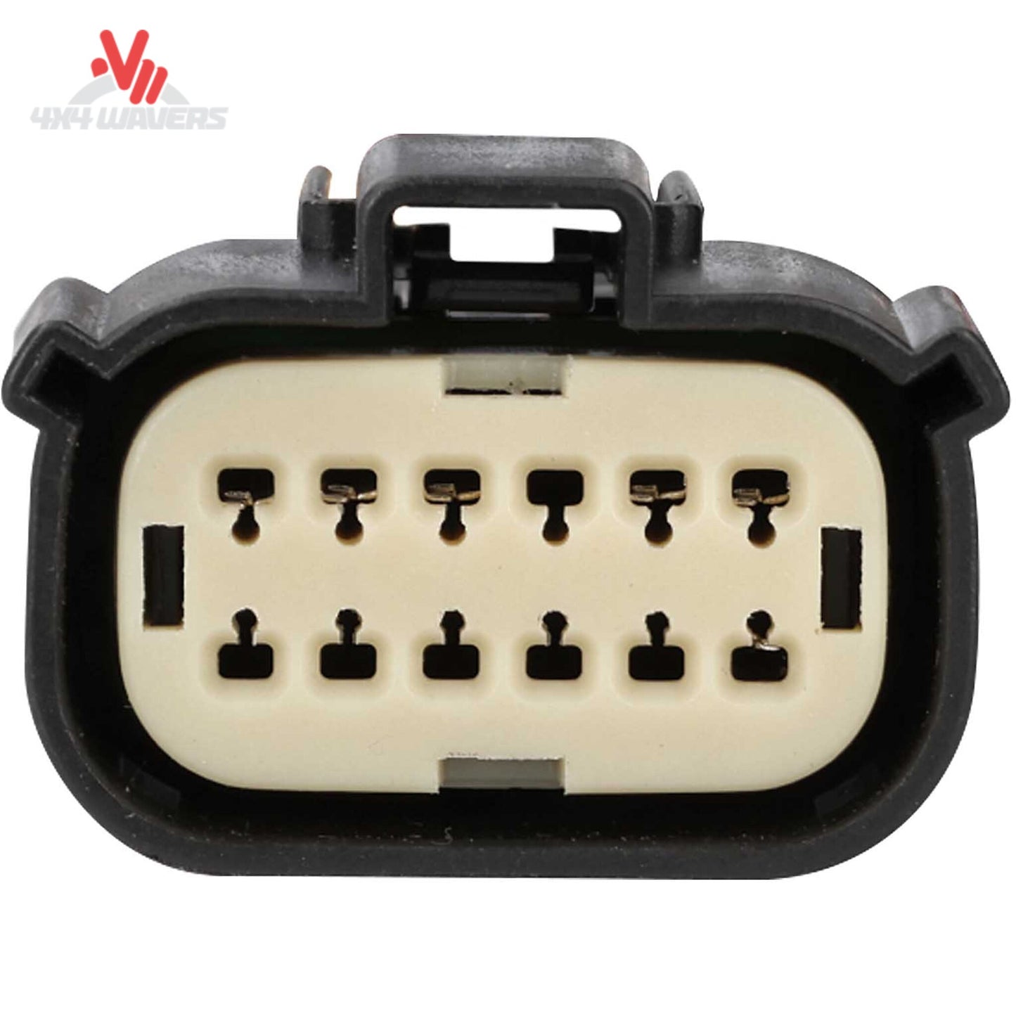 Primer plano de luz trasera LED de policarbonato ahumado para Jeep Wrangler JL 2018-2023 de Metra, mostrando el diseño de la luz trasera.