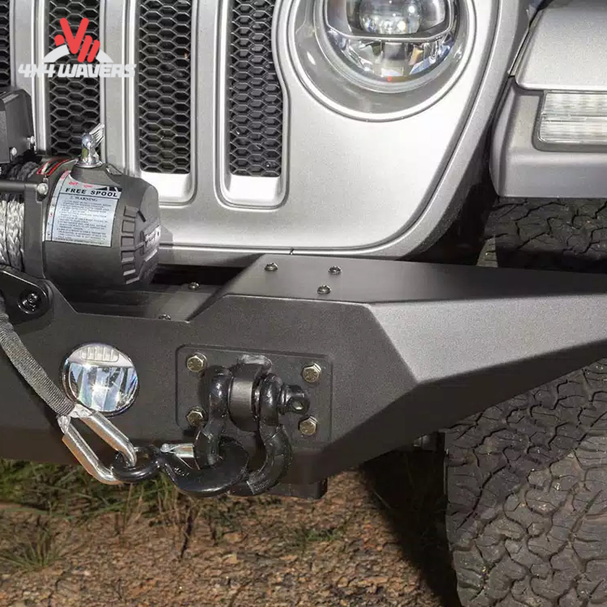 Jeep Wrangler JL equipped with Rugged Ridge Spartan steel front bumper
