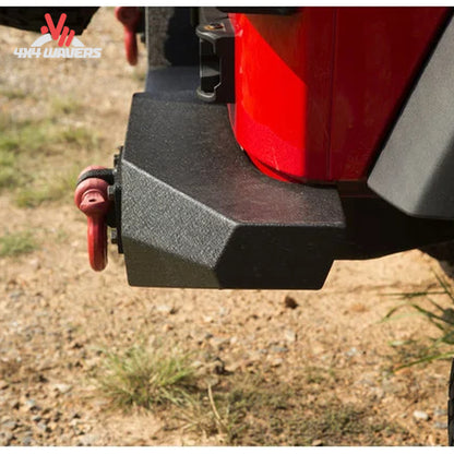 Rugged Ridge Spartan rear bumper compatible with factory tow hitch