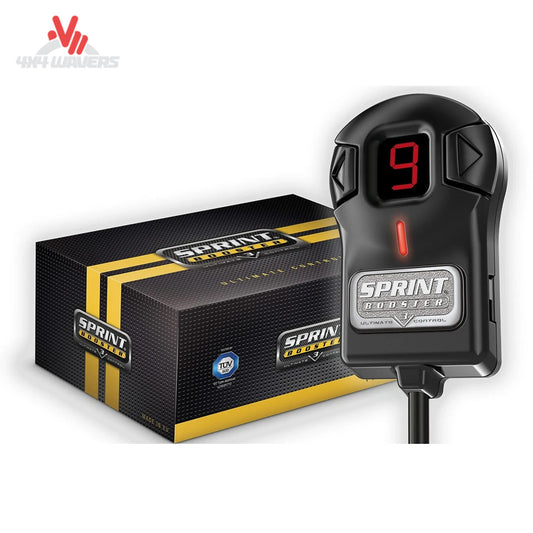Sprint Booster V3 throttle controller for 2007-2019 GM trucks and SUVs, installed on throttle pedal, enhances acceleration.