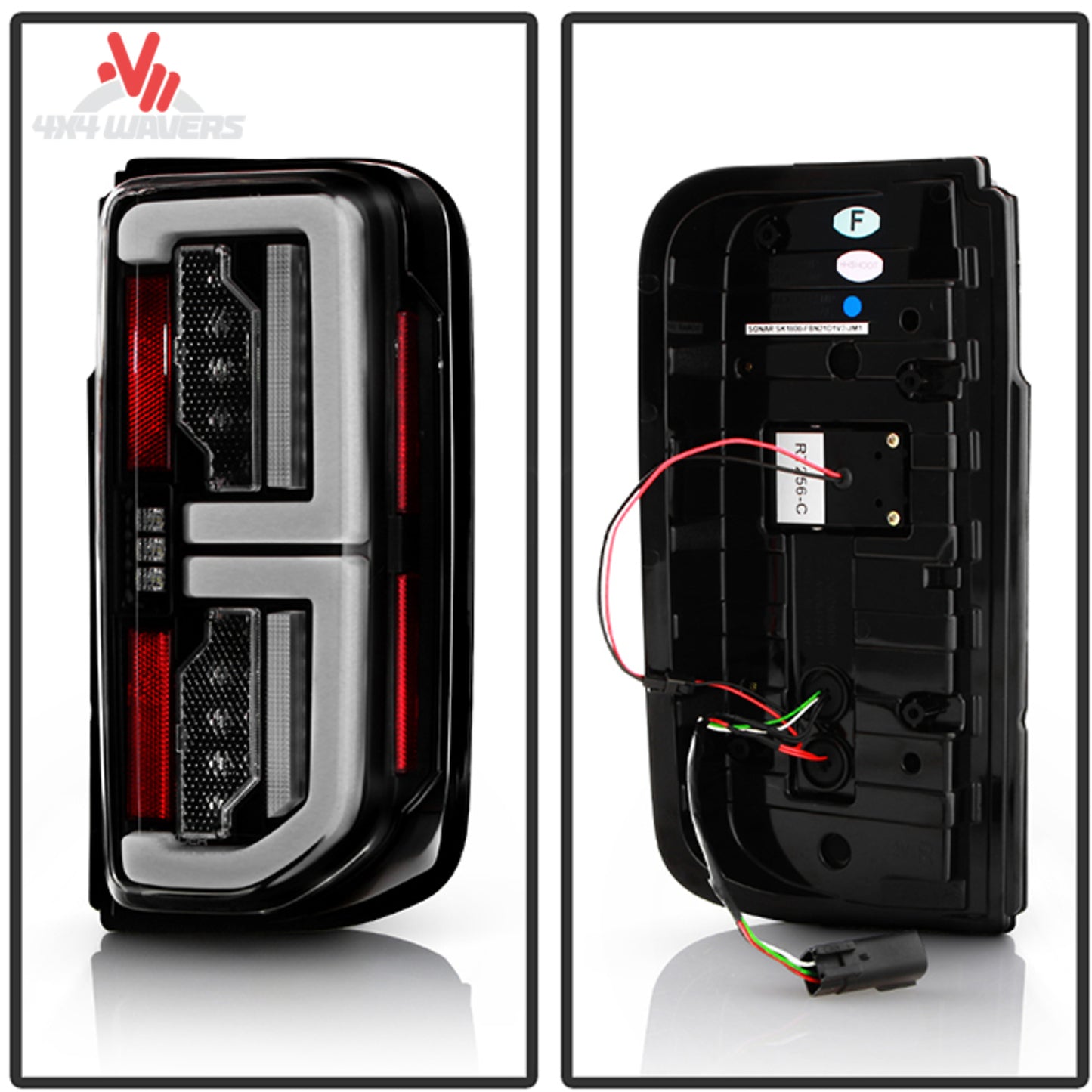 Spyder black LED tail lights for 2021-2026 Ford Bronco factory non-LED models