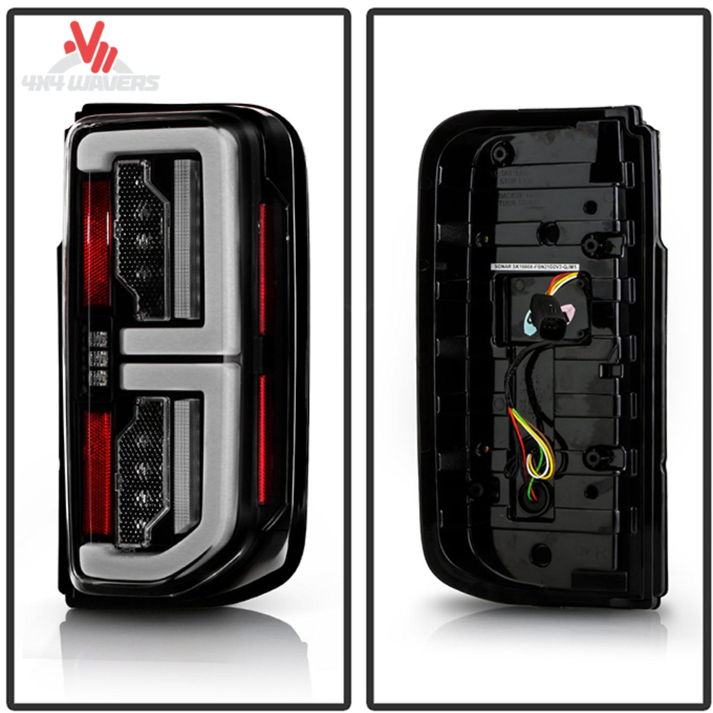 Spyder black LED tail lights for 2021-2026 Ford Bronco factory LED models