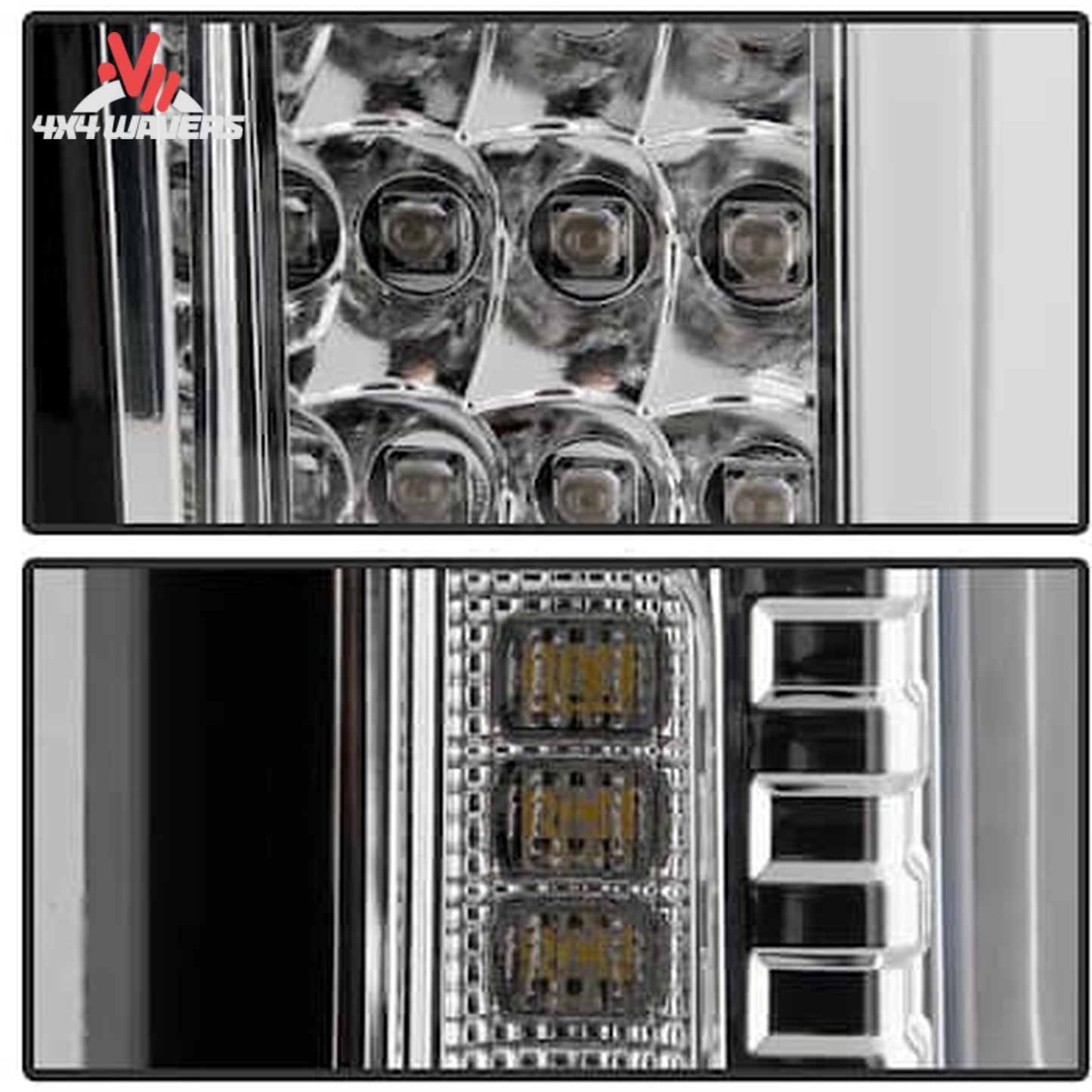 Spyder Auto chrome clear LED tail lights pair for Chevy Silverado 1500 SKU 5087287