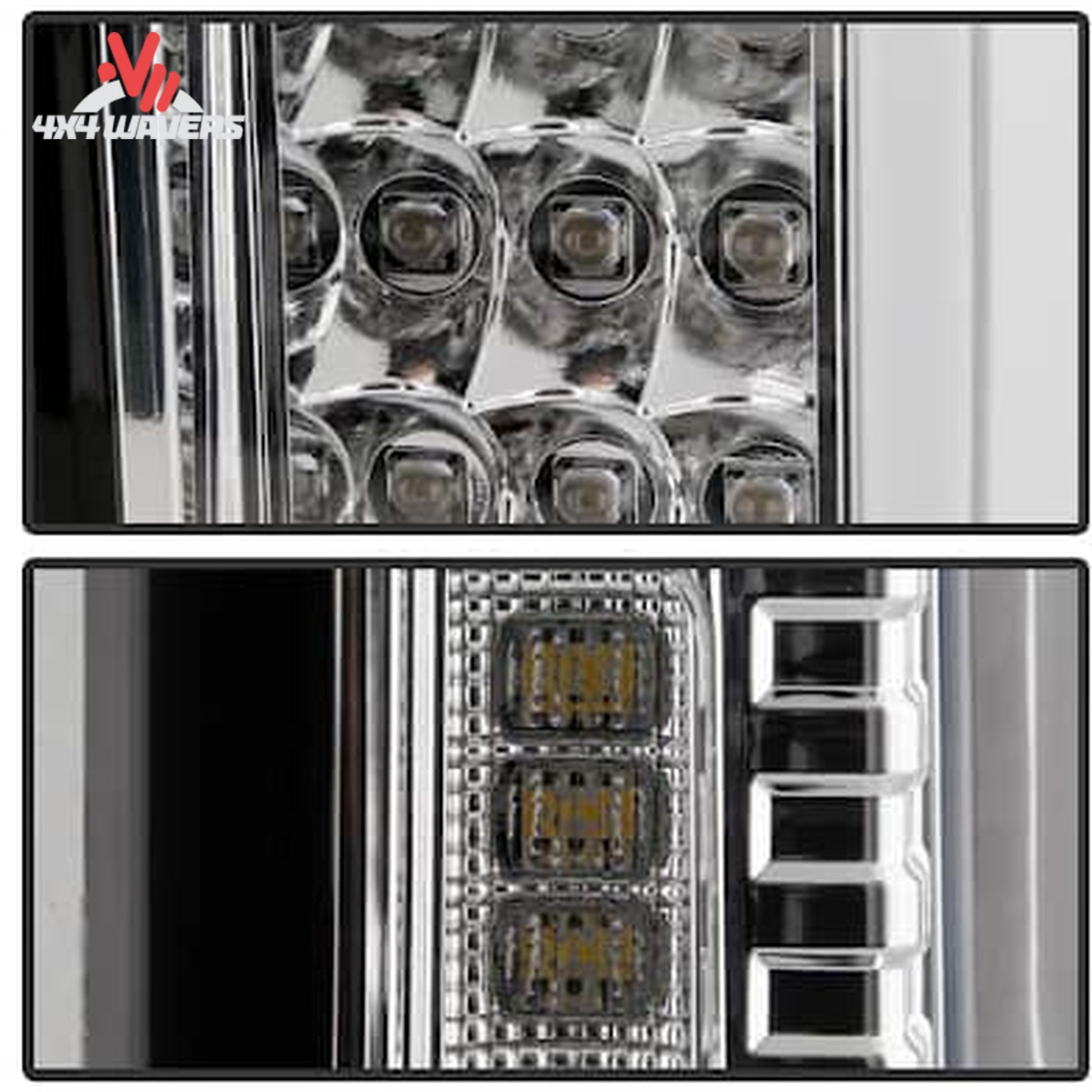 Spyder Auto chrome clear LED tail lights pair for Chevy Silverado 1500 SKU 5087287