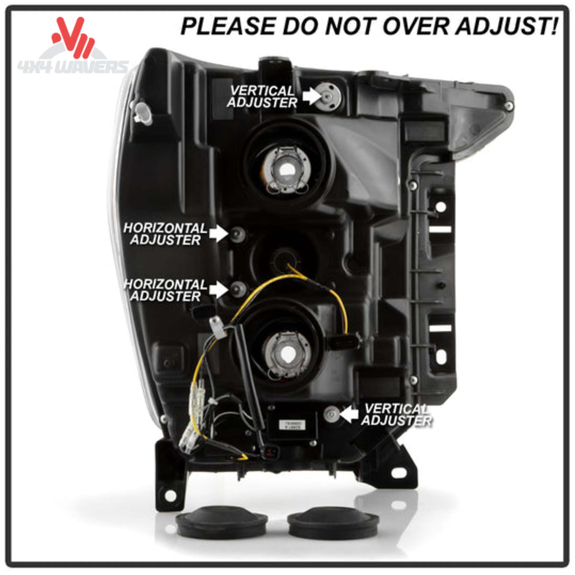 Spyder Auto projector headlights for 2021-2023 Ford F-150, featuring plug-and-play harness for easy installation.
