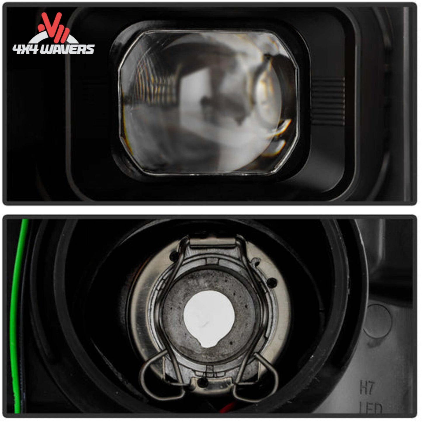 Spyder Auto projector headlights for 2021-2023 Ford F-150 with detailed lens design and modern styling.