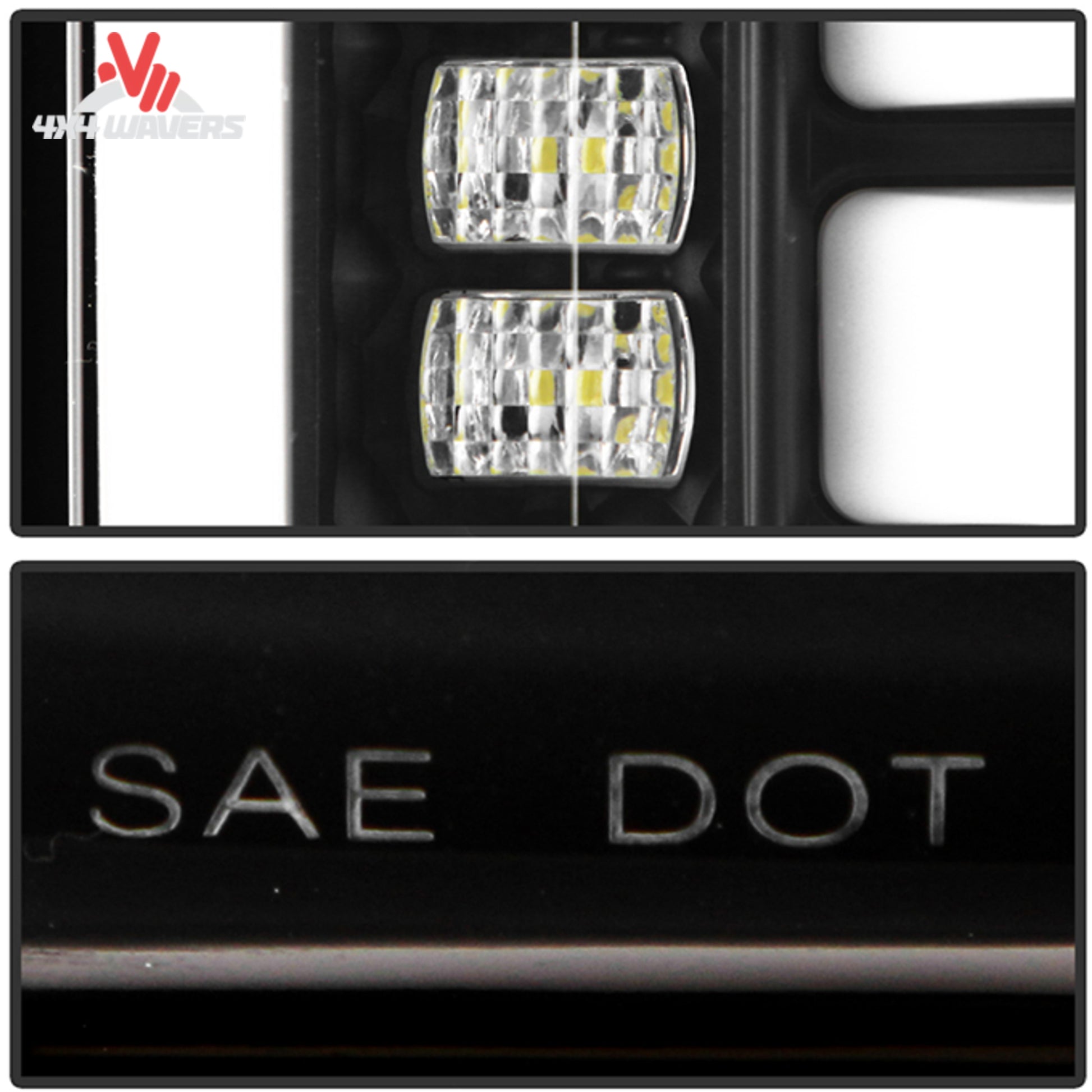 Close-up of the integrated LED light bar design featured in Spyder Bronco tail lights