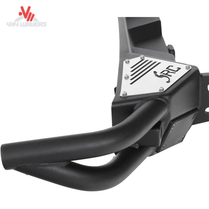 Integrated Class III hitch and reverse light kit on Smittybilt bumper