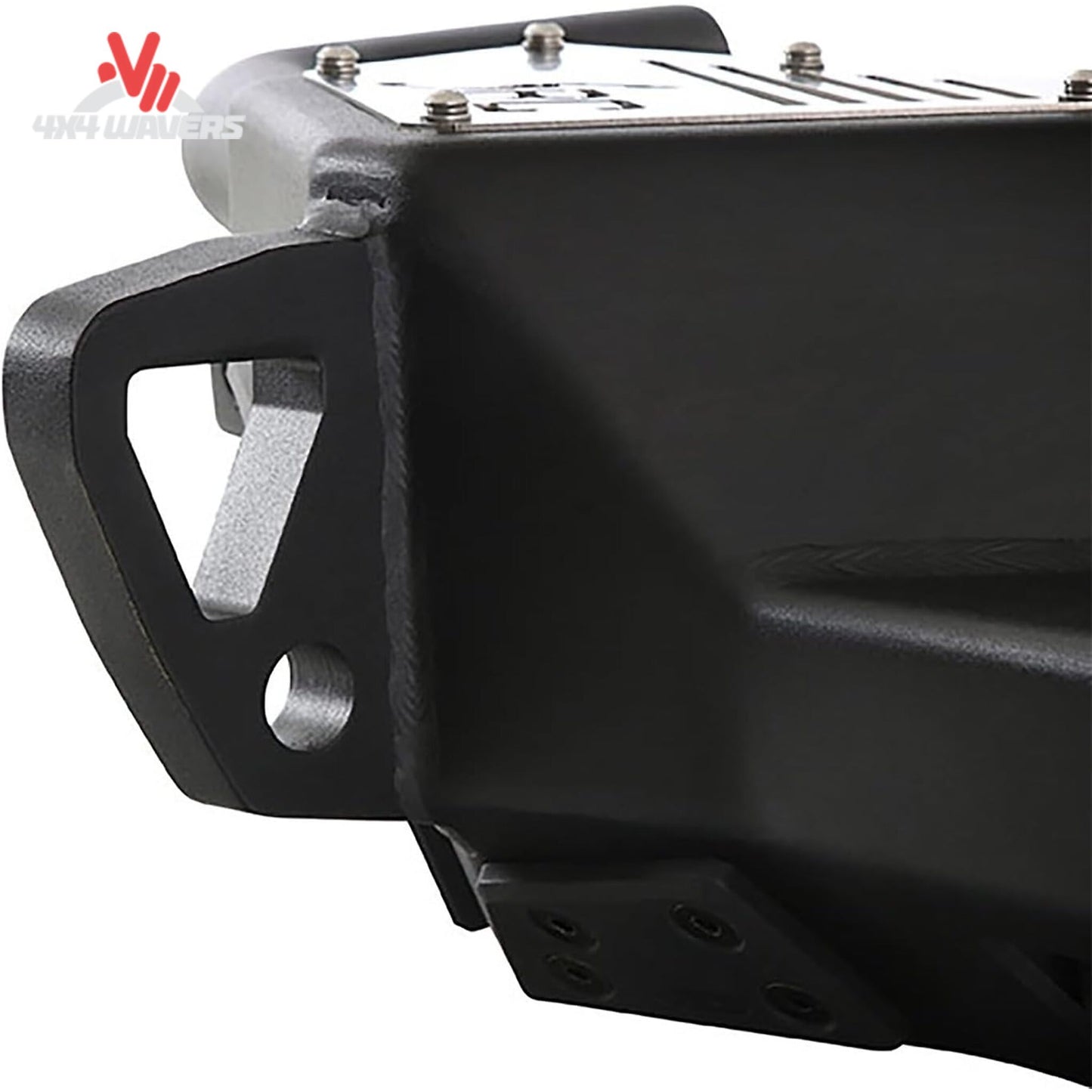 Integrated Class III hitch and reverse light kit on Smittybilt bumper