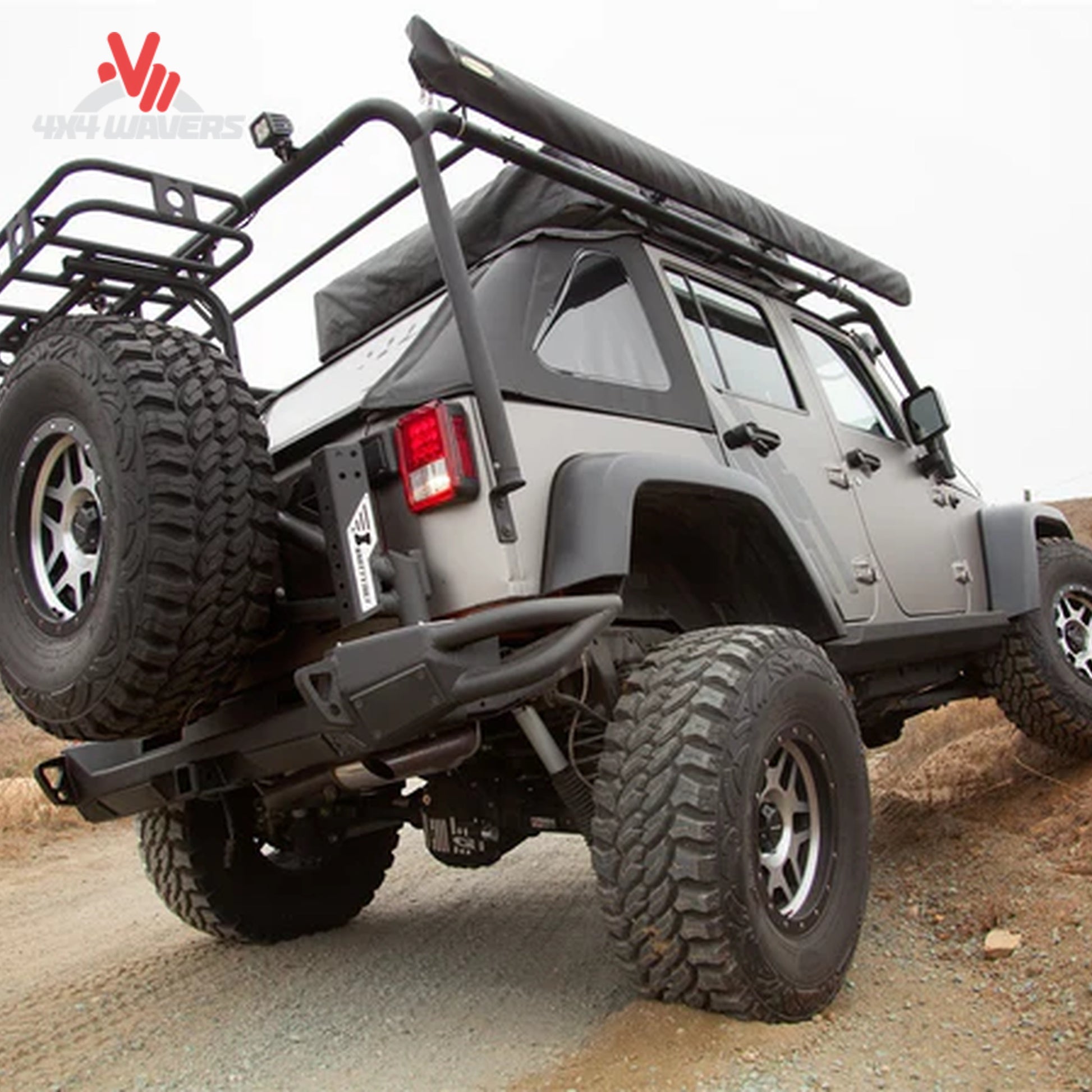 Smittybilt SRC Gen2 rear bumper installed on Jeep Wrangler Unlimited