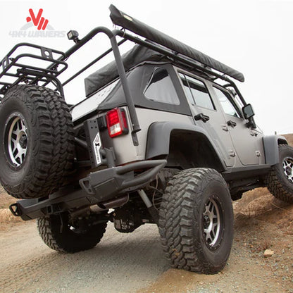 Smittybilt SRC Gen2 rear bumper installed on Jeep Wrangler Unlimited