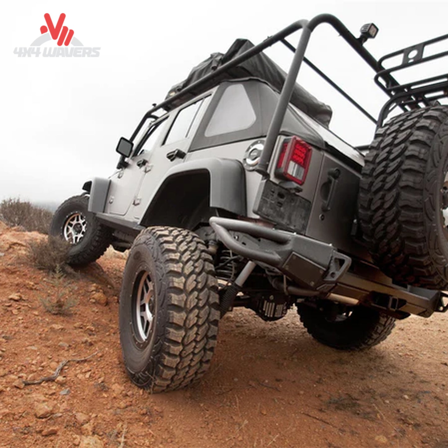 How does the SRC Gen2 rear bumper improve off-road capability on a Jeep JK?