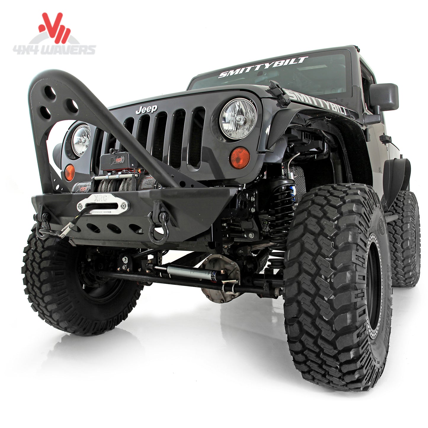 How does a stinger bumper improve off-road protection on a Jeep JK?