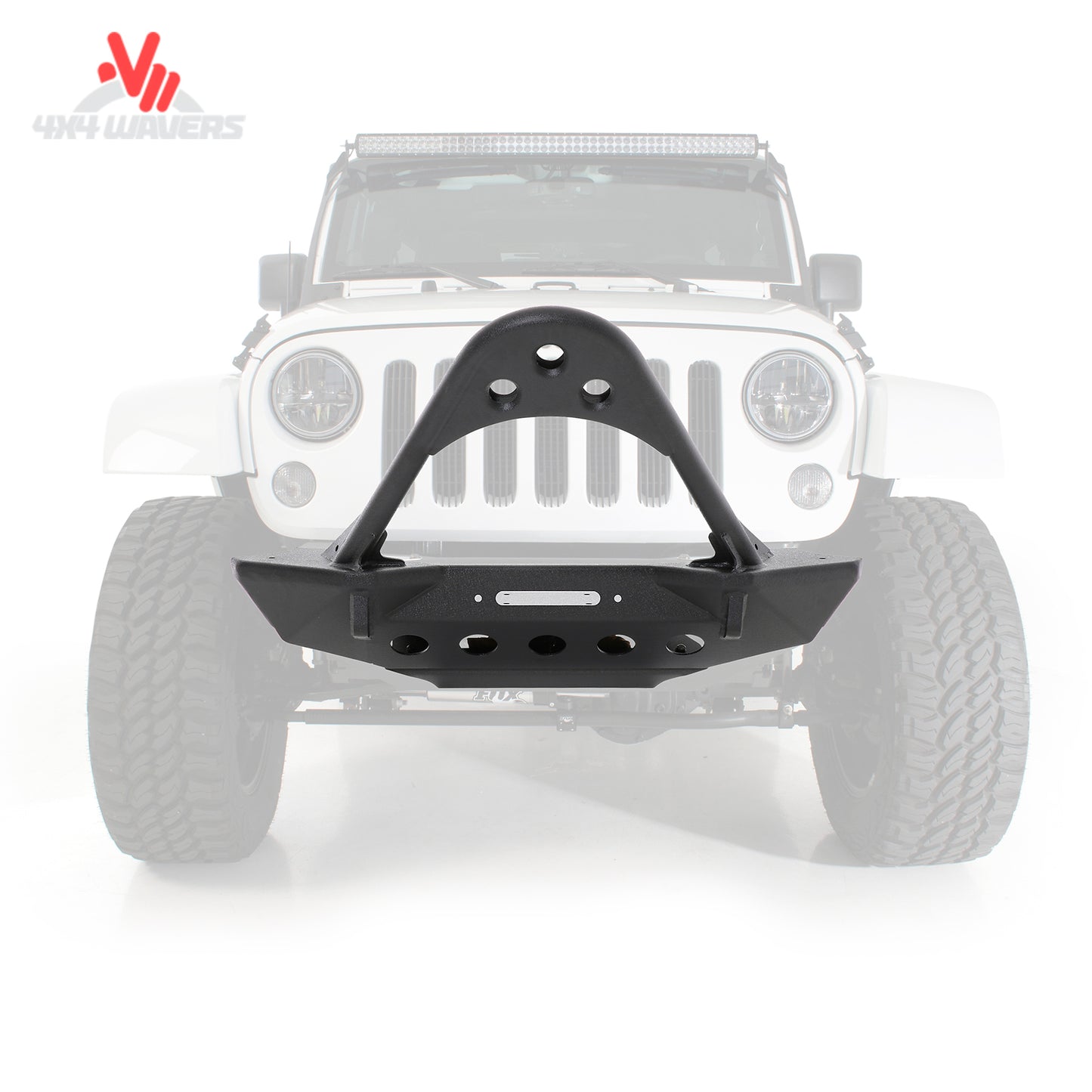 Smittybilt SRC stinger bumper installed on Jeep Wrangler JK