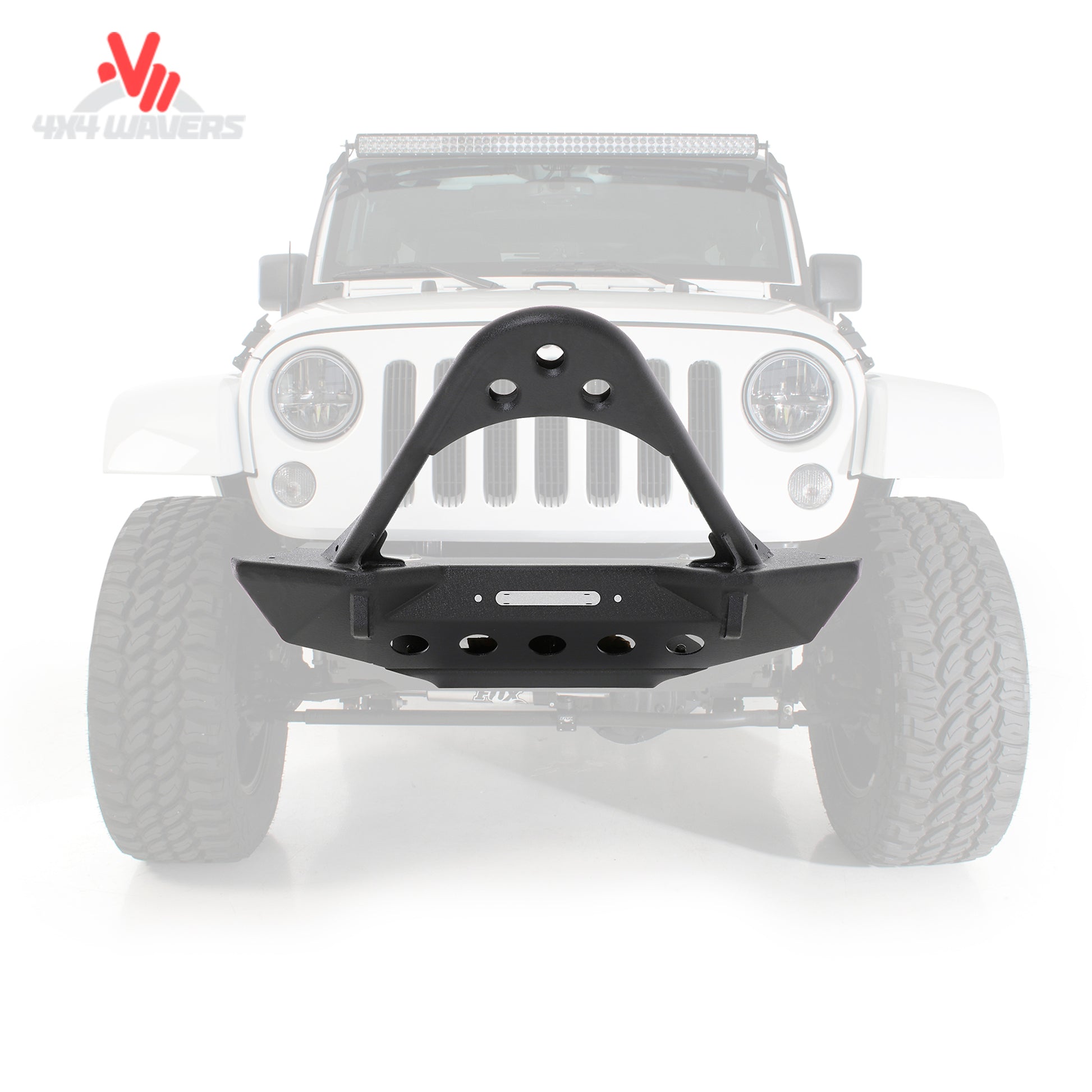 Smittybilt SRC stinger bumper installed on Jeep Wrangler JK