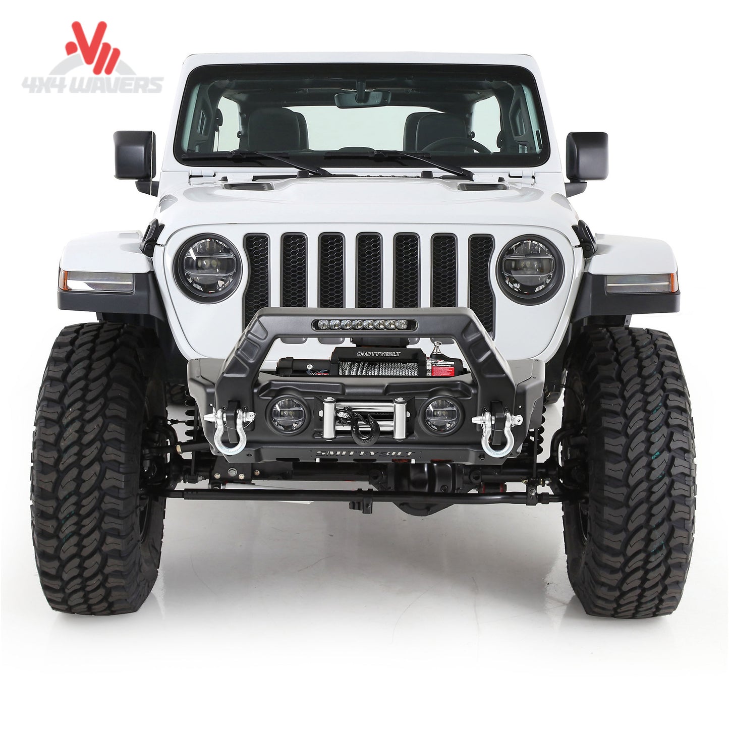 Smittybilt Stryker bumper installed on Jeep Wrangler JL; How does the Stryker front bumper improve approach angle on a Jeep JL?