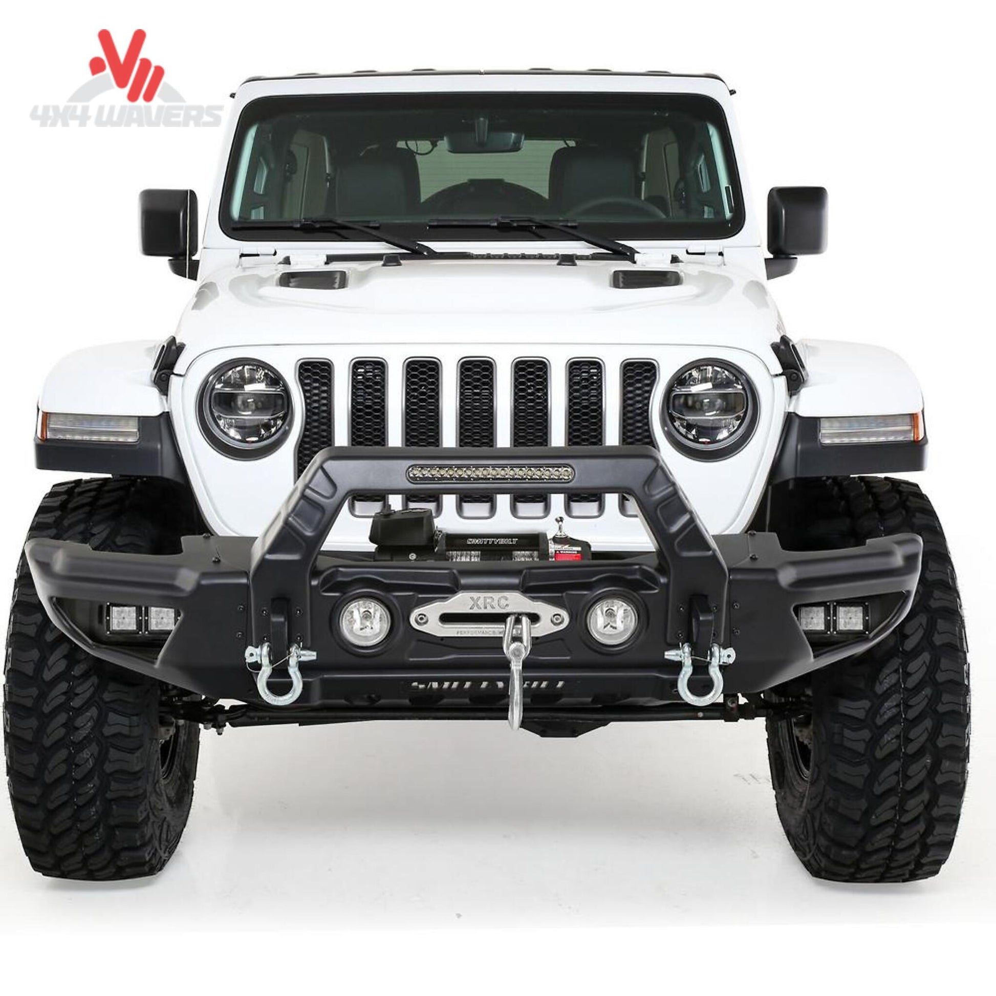 Jeep Wrangler JL equipped with modular Stryker bumper wings for increased corner protection