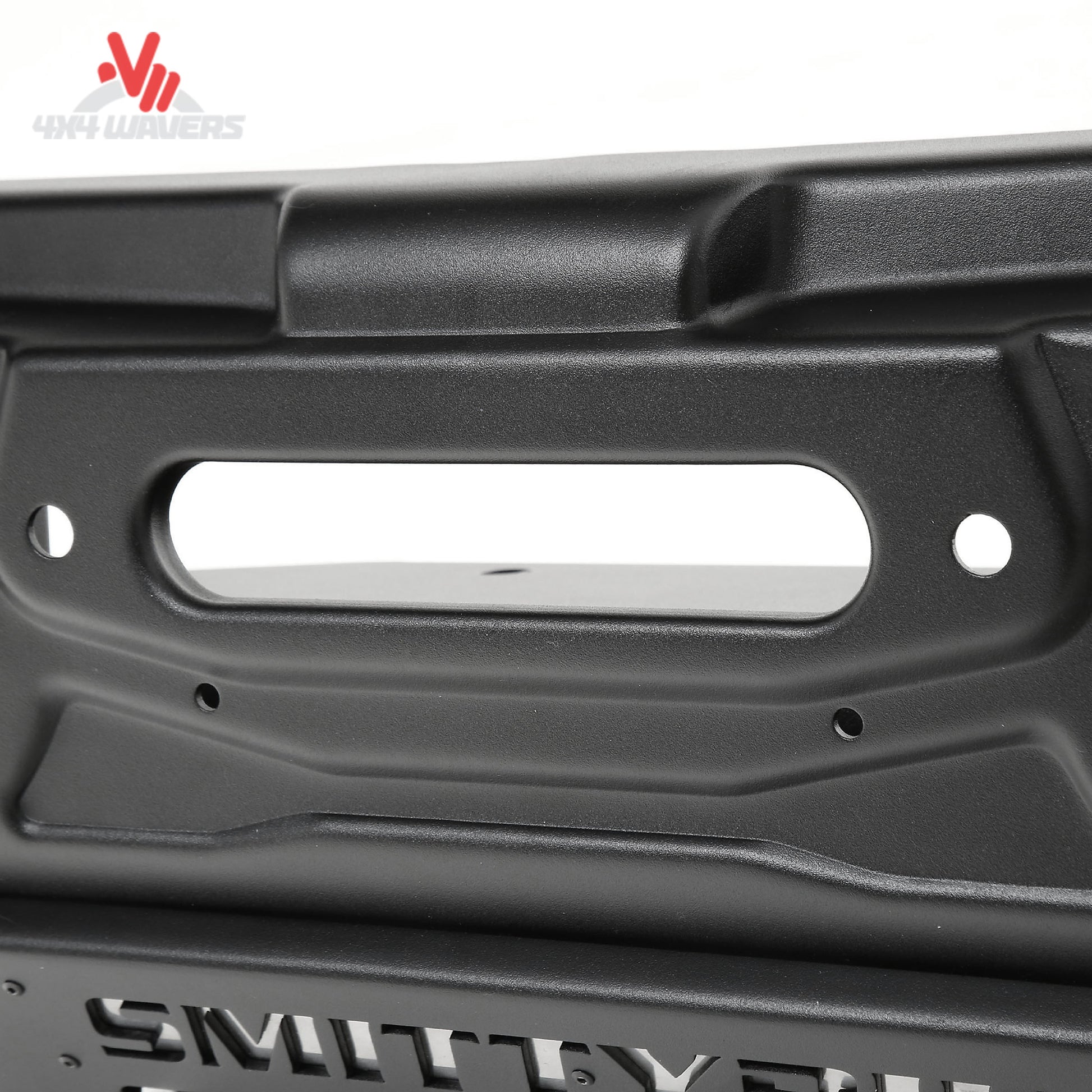 Integrated D-ring recovery mounts on Smittybilt Stryker bumper