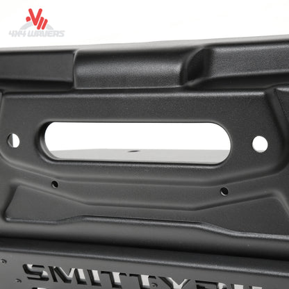 Integrated D-ring recovery mounts on Smittybilt Stryker bumper