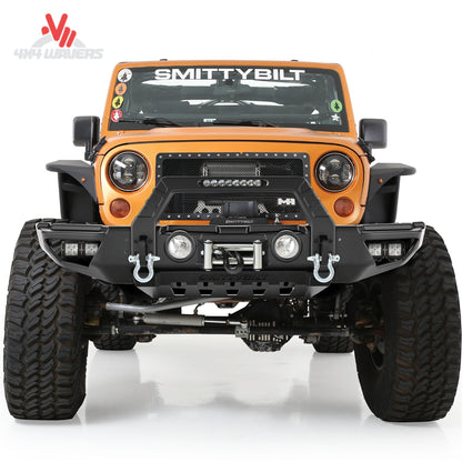 Jeep Gladiator JT featuring modular bumper wing protection integrated with Stryker front bumper system