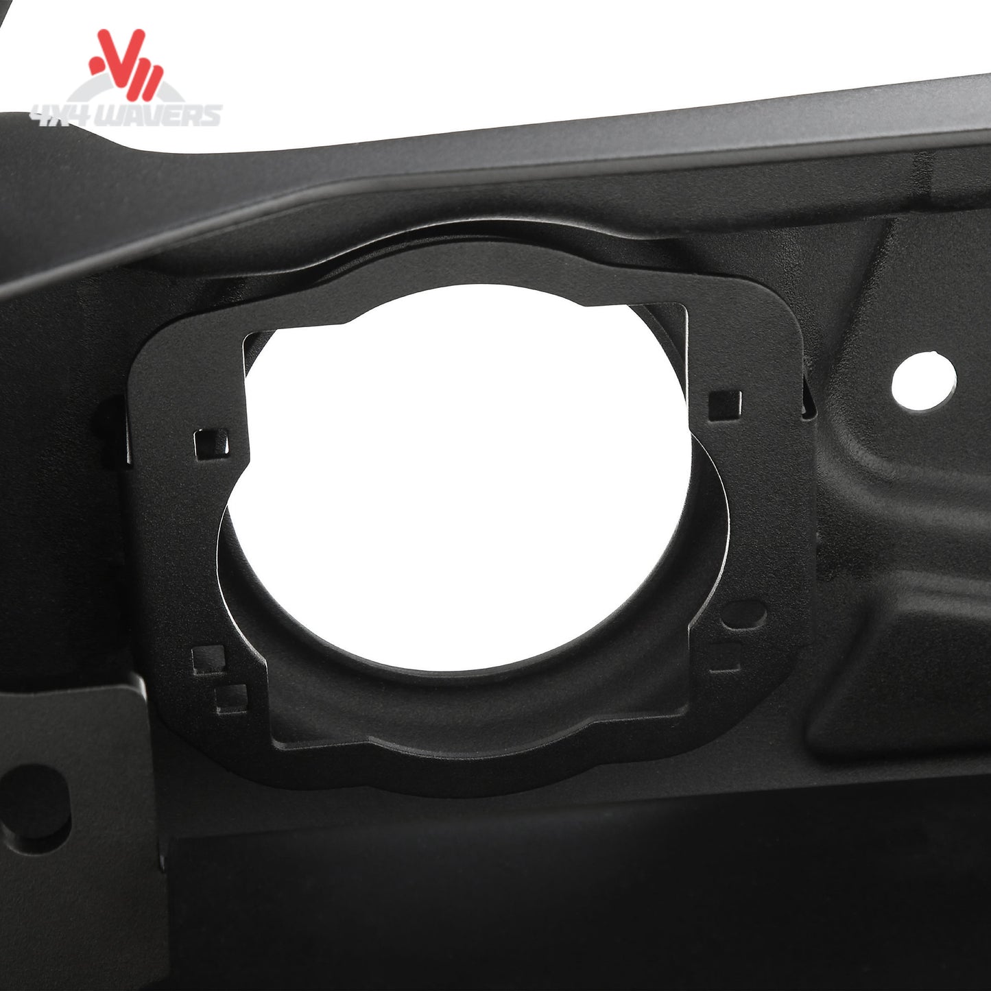 Integrated winch mount plate on Smittybilt Stryker front bumper