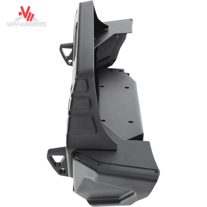 Integrated winch mount plate on Smittybilt Stryker front bumper