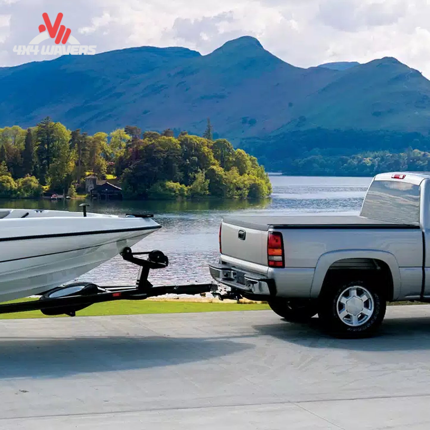 A low profile black vinyl soft roll up truck bed cover installed on a short box Ford F-150 Lightning SKU BGPC_22010369.