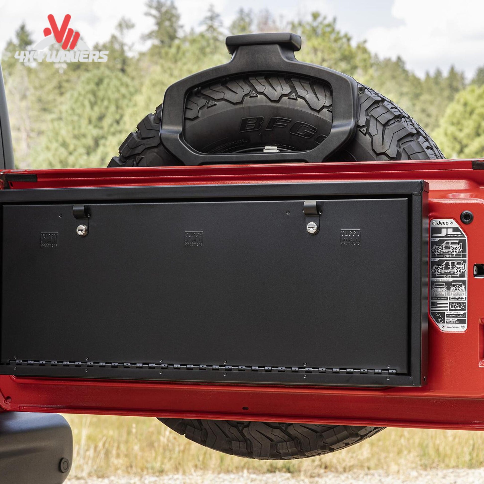 Tuffy 349-01 tailgate security lockbox for 2018-2026 Jeep Wrangler JL
